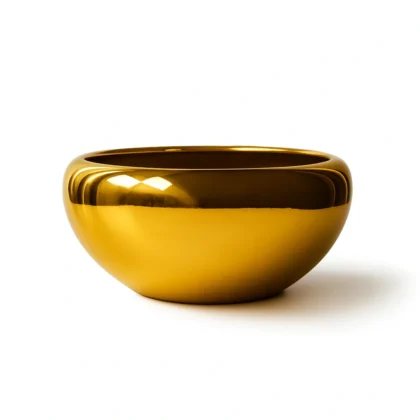 Glossy Gold Porcelain Bowl