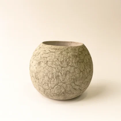Textured Round Planter Pot for Contemporary Interiors