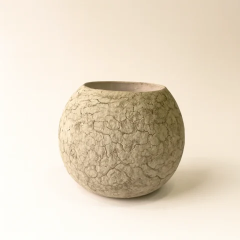 Textured Round Planter Pot for Contemporary Interiors
