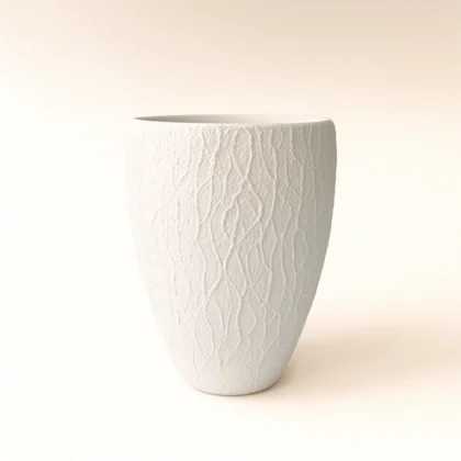 Textured Ceramic Planter Pot for Indoor or Outdoor Use