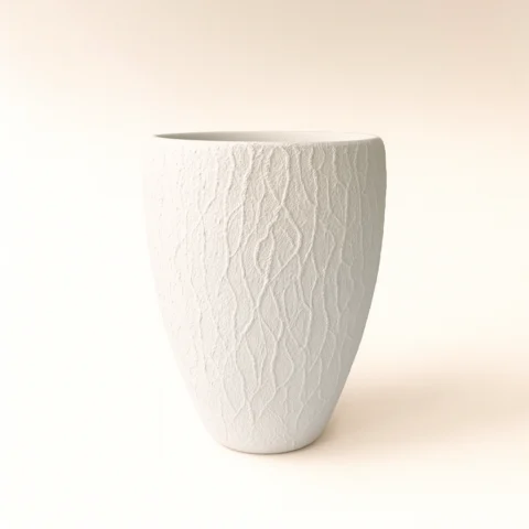 Textured Ceramic Planter Pot for Indoor or Outdoor Use