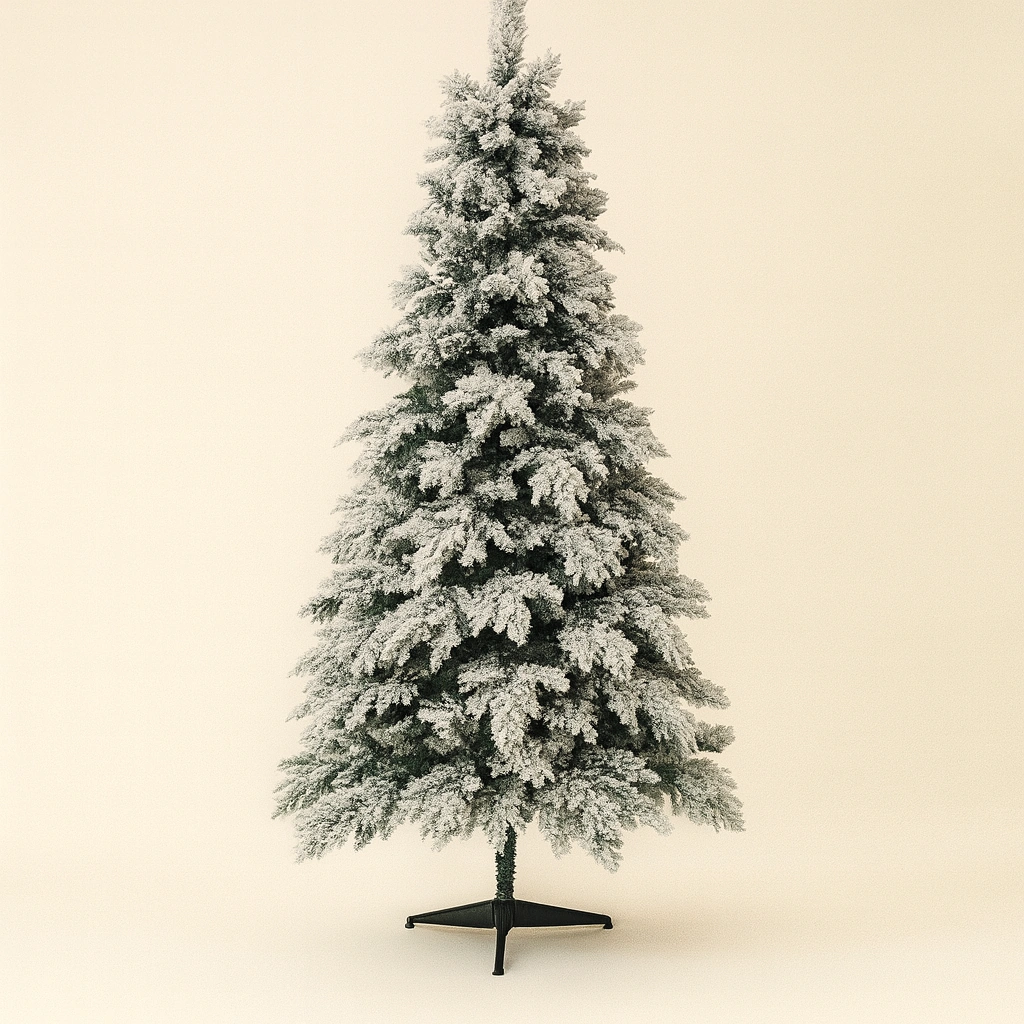 Deluxe Flocked Christmas Tree with Natural Snow Effect