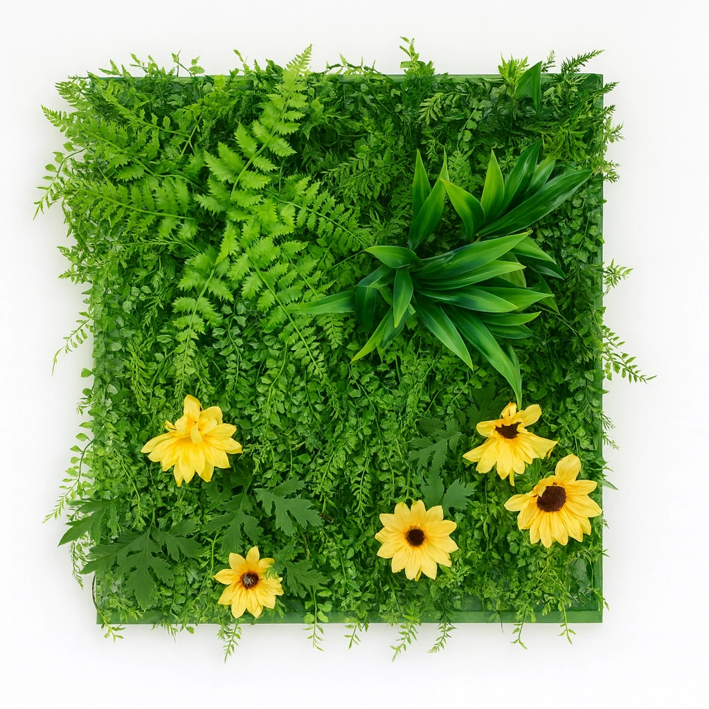 Yellow Bloom Fern Wall Panel
