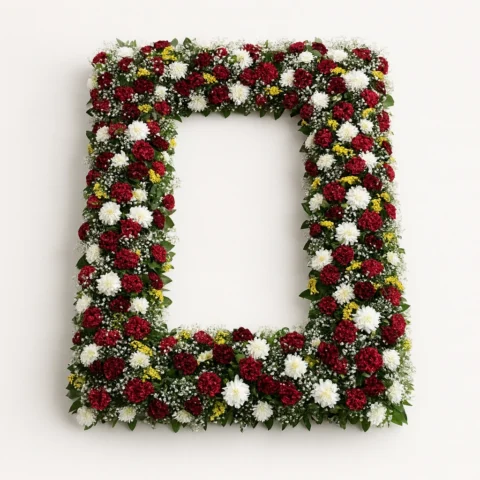 Elegant Rectangular Floral Frame