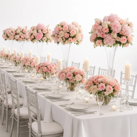 Luxury Wedding Reception Table Setup