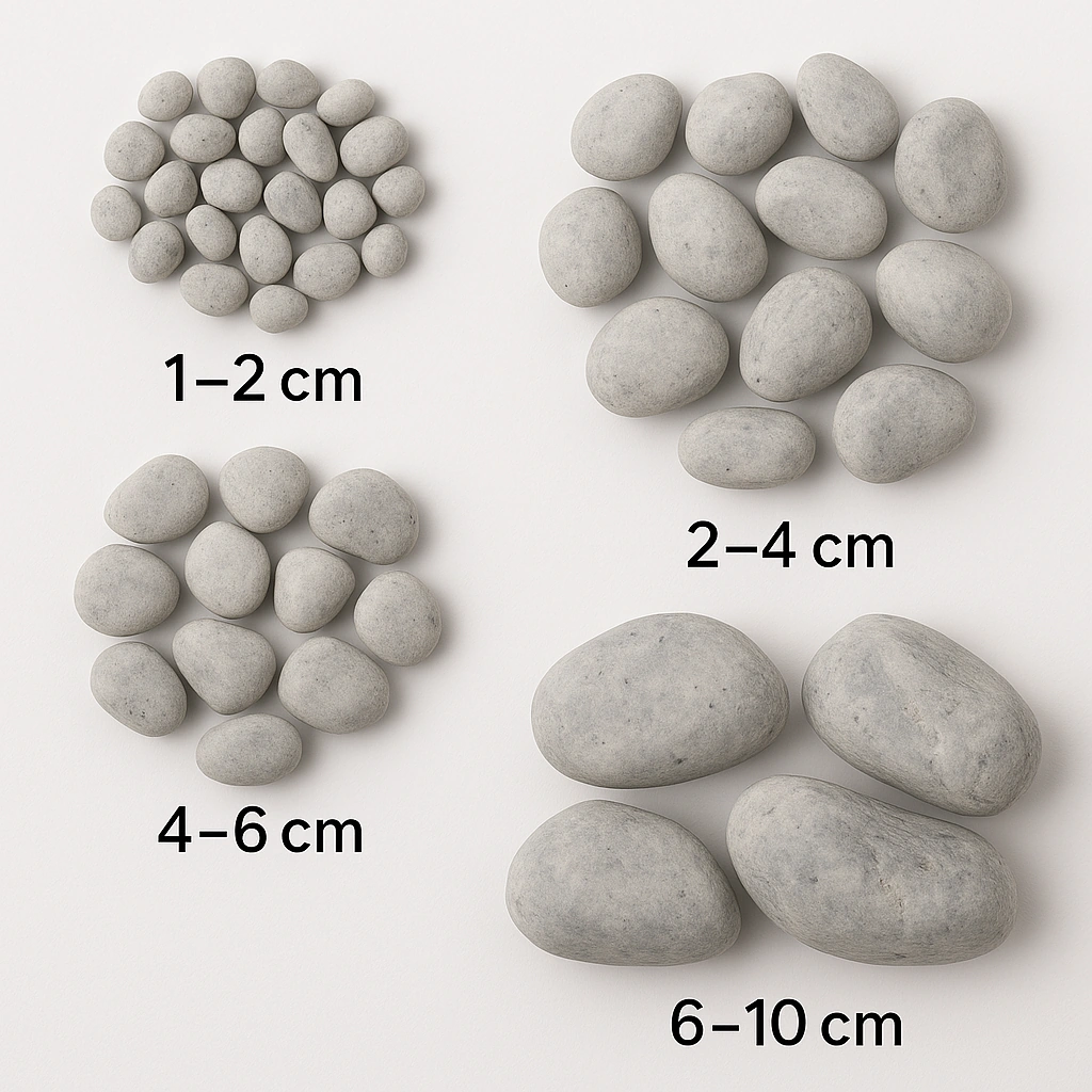 20 kg Gray Decorative Stones for Landscaping and Garden Decoration