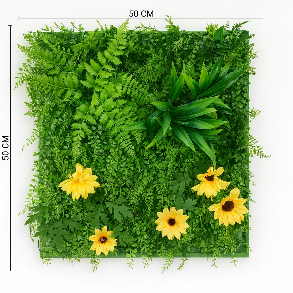Yellow Bloom Fern Wall Panel