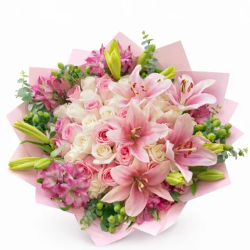 Lily First (40 Roses & 4 lilies)