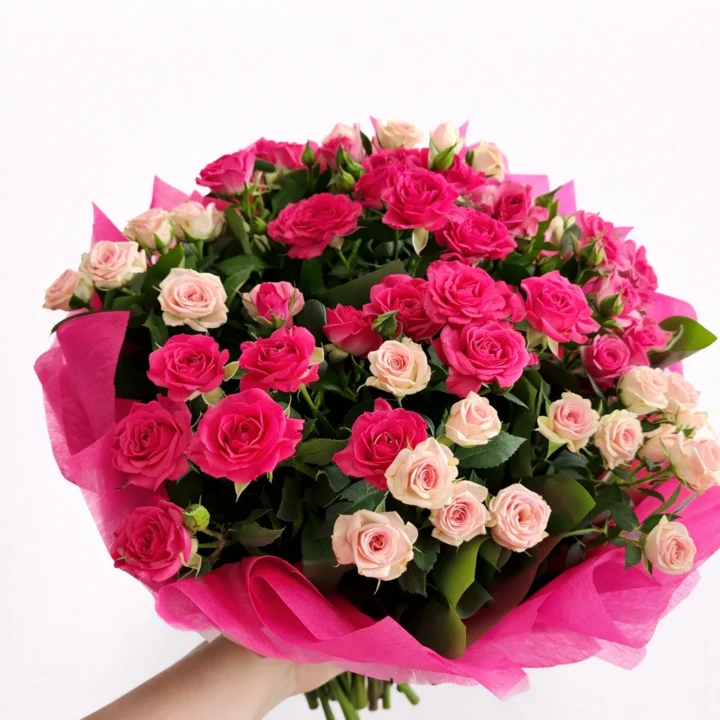 Rouge Flora (12 Baby Rose Stems)