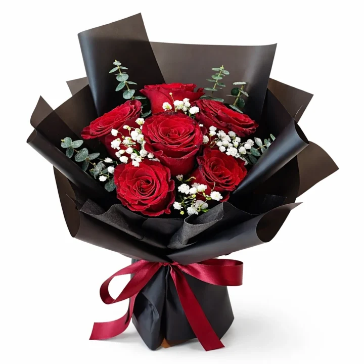 Crimson Love (6 Roses)