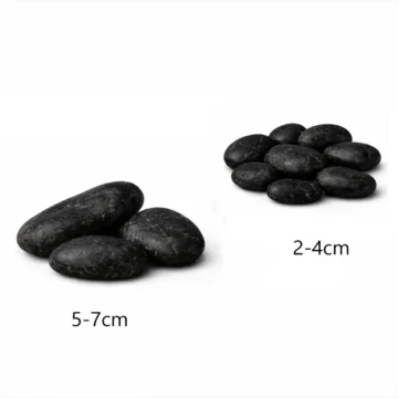 20 kg Black Decorative Stones for Landscaping and Modern Garden Décor