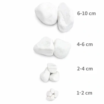 20 kg White Decorative Stones for Landscaping and Garden Design