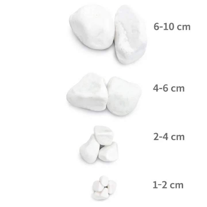 20 kg White Decorative Stones for Landscaping and Garden Design