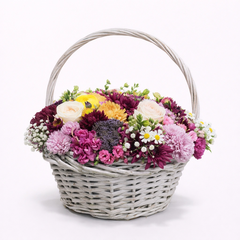 Carnations & Seasonal Blooms Basket