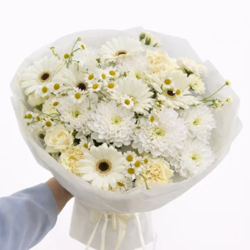 Color Bloom Bouquet (9 Dahlia, 6 Carnations, 6 Gerbera)