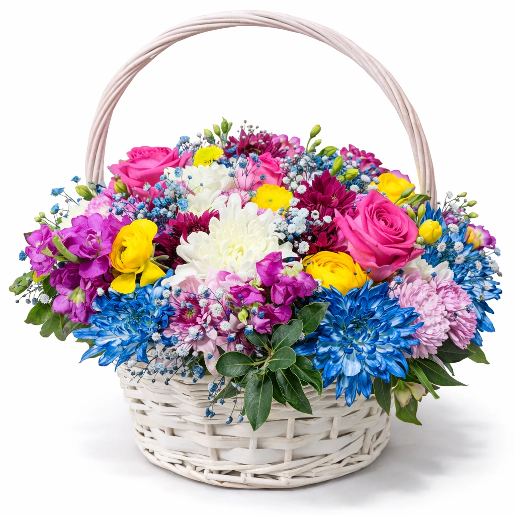 Colorful Mixed Bloom Basket