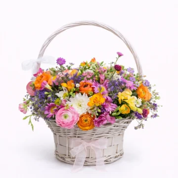Ranunculus & Daisies Basket