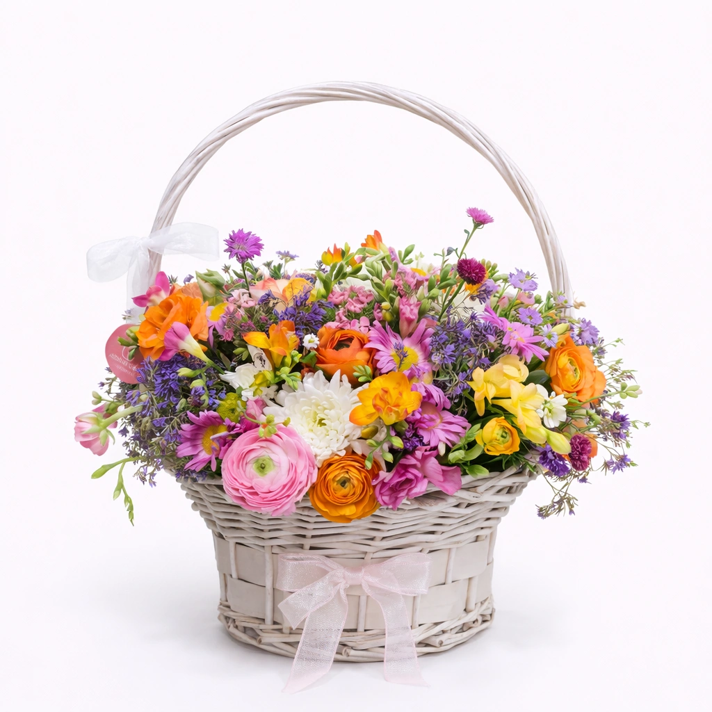 Ranunculus & Daisies Basket