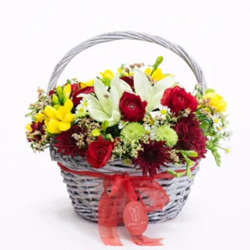 Roses & Lilies Basket