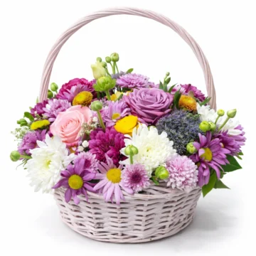 Soft Pastel Garden Basket