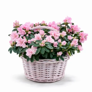 Triple Azalea in Basket