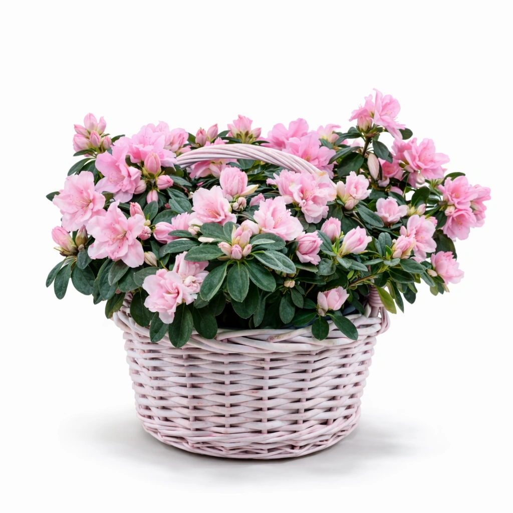Triple Azalea in Basket