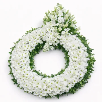 White Daisy Ring Wreath