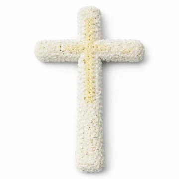 White Floral Cross